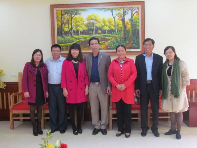 Lãnh đạo Học viện Sư phạm Quảng Tây, Trung Quốc đến thăm và làm việc tại Trường CĐSP Lạng Sơn