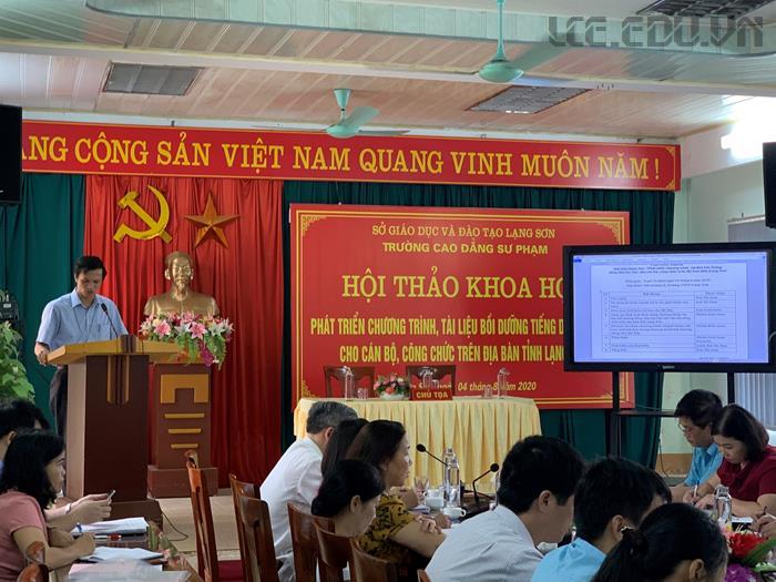 Trường CĐSP Lạng Sơn tổ chức thành công Hội thảo Khoa học "Phát triển chương trình, tài liệu bồi dưỡng tiếng dân tộc Tày cho cán bộ, công chức trên địa bàn tỉnh Lạng Sơn”